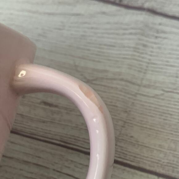 Cat Coffee Mug Pink with Cat Feet Bottom Love Paw Print Balloons Valentine's Day - Picture 10 of 13